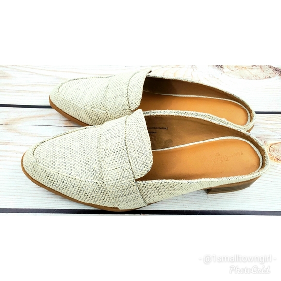 A New Day burlap wedge loafers 8 1/2 W - Picture 4 of 8